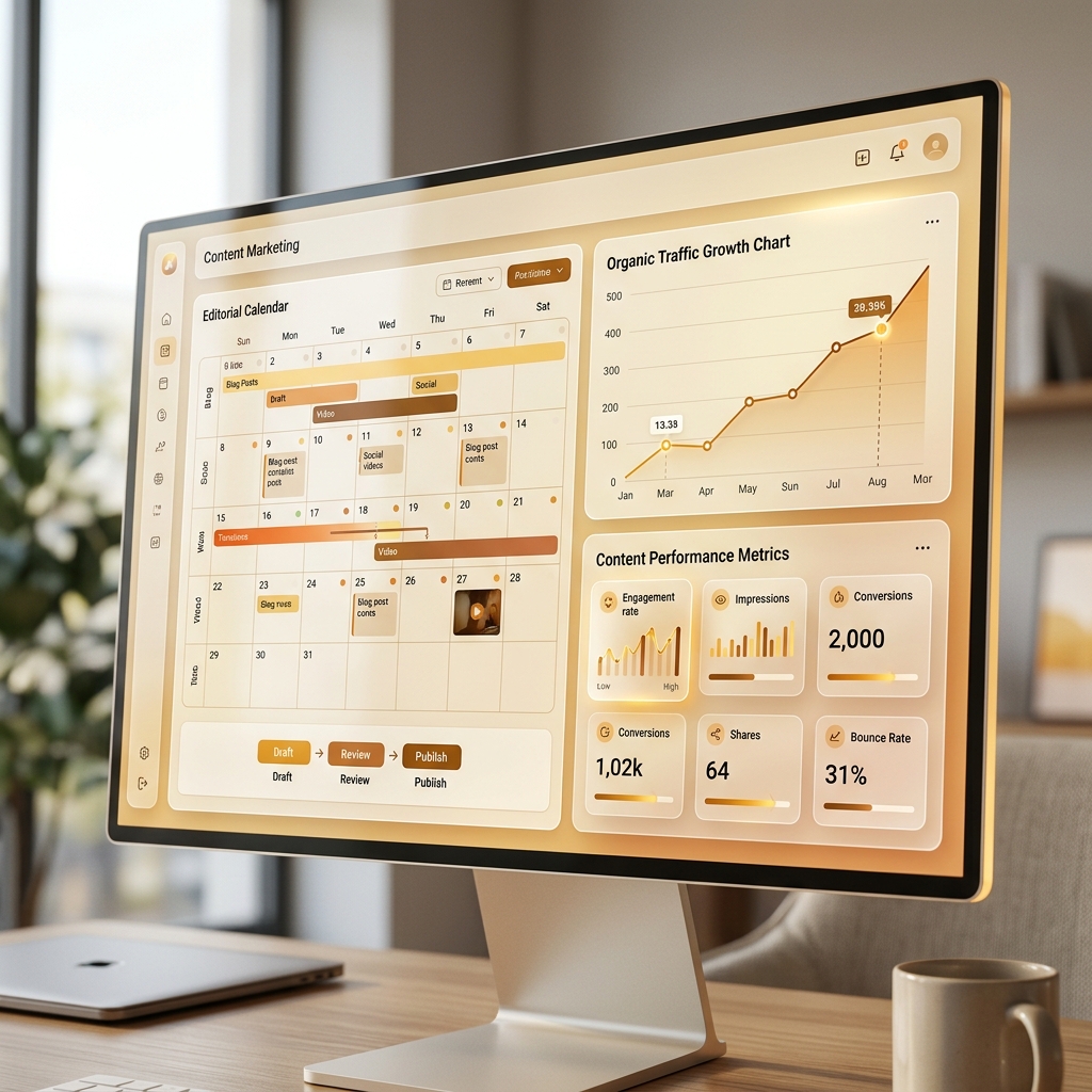 Content Marketing Growth Dashboard – GrowBoostly
