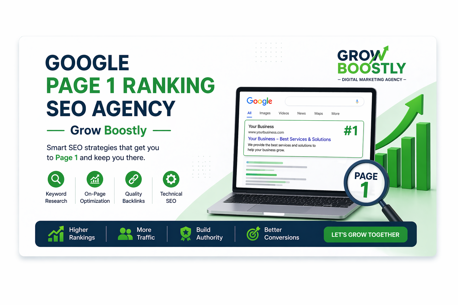 Google Page 1 Ranking SEO Agency – Grow Boostly