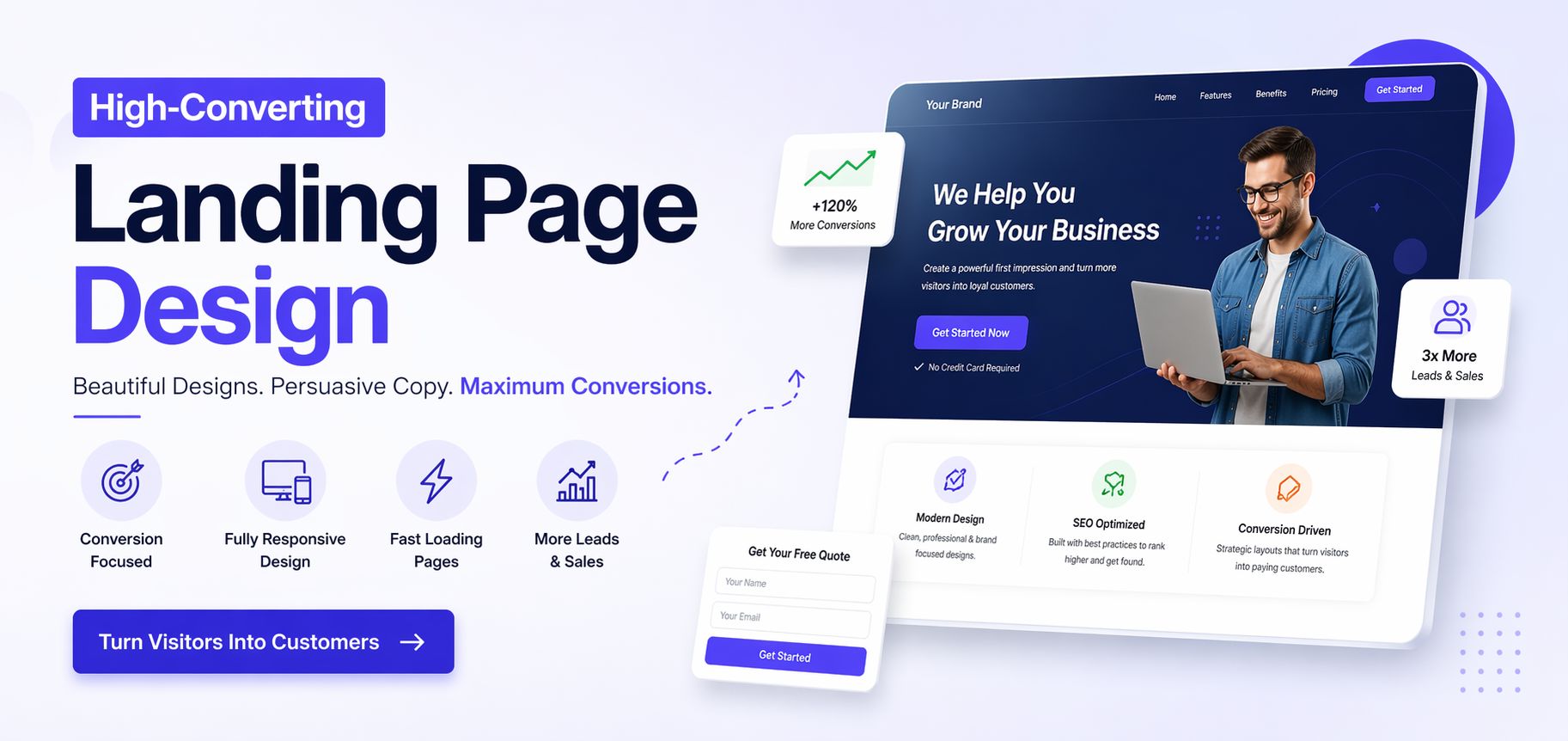 High-Converting Landing Page Design – Grow Boostly