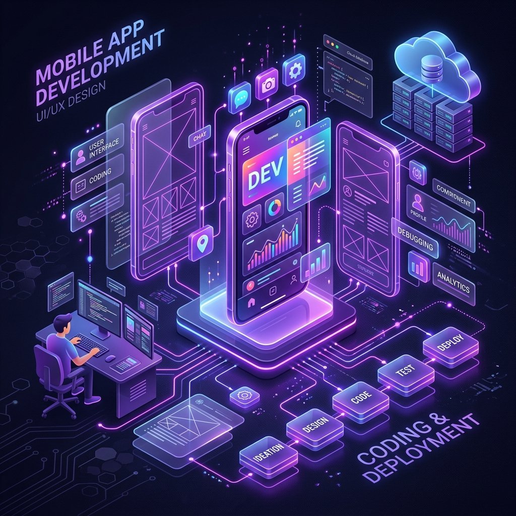 GrowBoostly App Development Company in Lucknow offering Android app development, iOS app development, cross-platform apps and professional UI/UX design services.